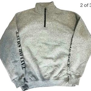Rare Official Taylor Swift Eras Tour Grey Quarter Zip Extra Small Grey BRAND NEW